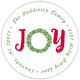 Red Joy Wreath Round Address Labels in a Jar Image 2 of 2
